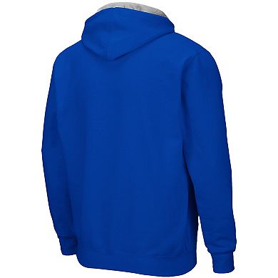 Men's Colosseum Royal Memphis Tigers Arch & Logo 3.0 Full-Zip Hoodie