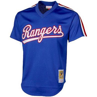 Men's Mitchell & Ness Nolan Ryan Royal Texas Rangers Authentic Batting Practice Jersey