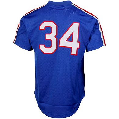Men's Mitchell & Ness Nolan Ryan Royal Texas Rangers Authentic Batting Practice Jersey