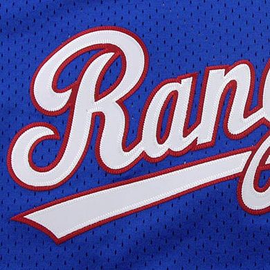 Men's Mitchell & Ness Nolan Ryan Royal Texas Rangers Authentic Batting Practice Jersey
