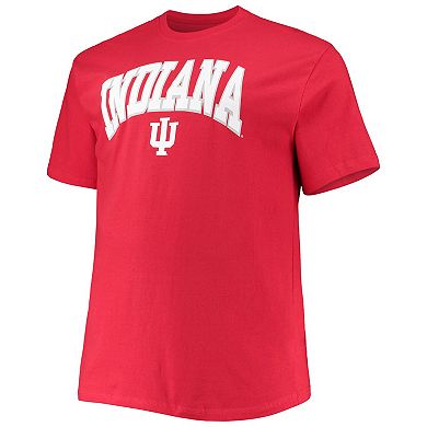 Men's Champion Crimson Indiana Hoosiers Big & Tall Arch Over Wordmark T-Shirt