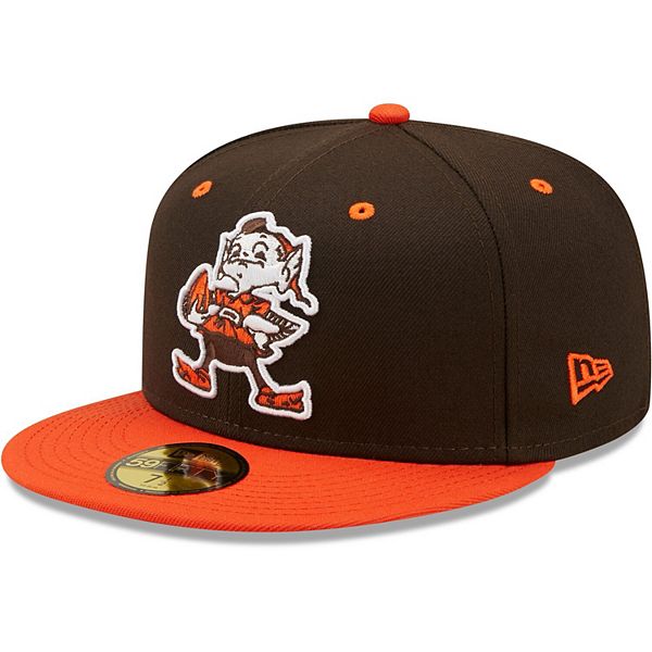 Men's New Era Brown/Orange Cleveland Browns Two-Tone Flipside 59FIFTY ...