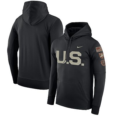 Men s Nike Black Army Black Knights Rivalry U.S. Therma Pullover Hoodie