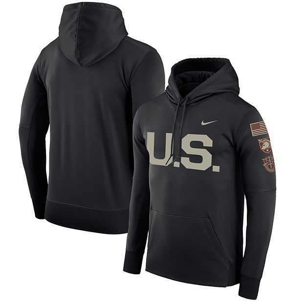 Men's Nike Black Army Black Knights Rivalry U.S. Therma Pullover Hoodie