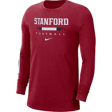 Men's Nike Cardinal Stanford Cardinal Word Long Sleeve T-Shirt