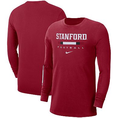 Men's Nike Cardinal Stanford Cardinal Word Long Sleeve T-Shirt