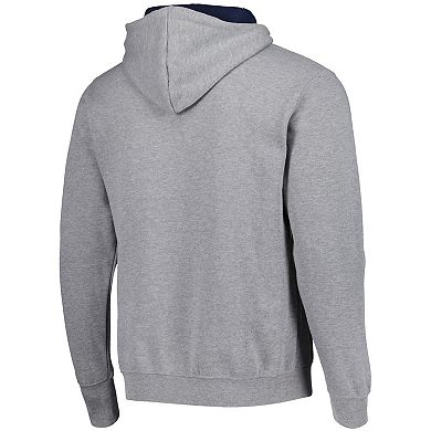 Men's Colosseum Heathered Gray Gonzaga Bulldogs Arch and Logo Pullover Hoodie