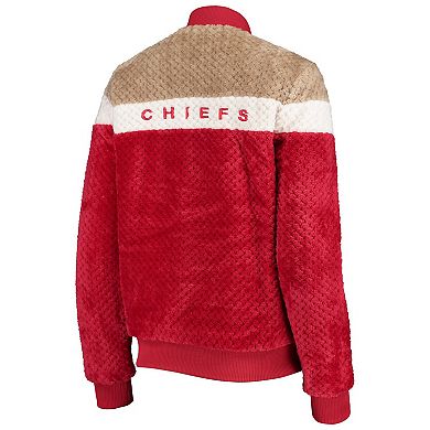 Women's G-III 4Her by Carl Banks Red/Cream Kansas City Chiefs Riot Squad Sherpa Full-Snap Jacket