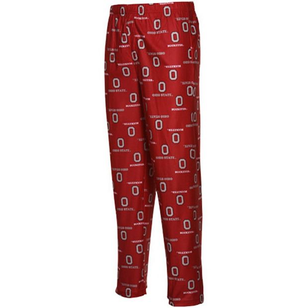 Ohio State Buckeyes Youth Scarlet Team Logo Flannel Pajama Pants