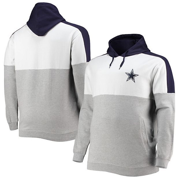 Men's Navy/Heathered Gray Dallas Cowboys Big & Tall Team Logo Pullover  Hoodie