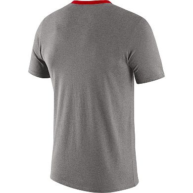 Men's Nike Heathered Gray Georgia Bulldogs Vault Helmet Tri-Blend T-Shirt