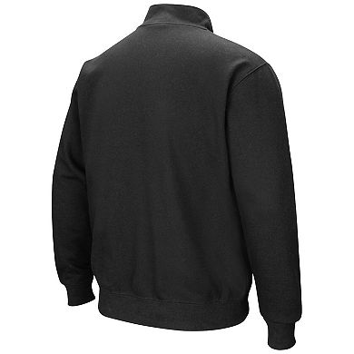 Men's Colosseum Black Harvard Crimson Tortugas Team Logo Quarter-Zip Jacket