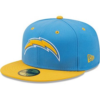 Men's New Era Powder Blue/Gold Los Angeles Chargers Flipside 59FIFTY Fitted Hat