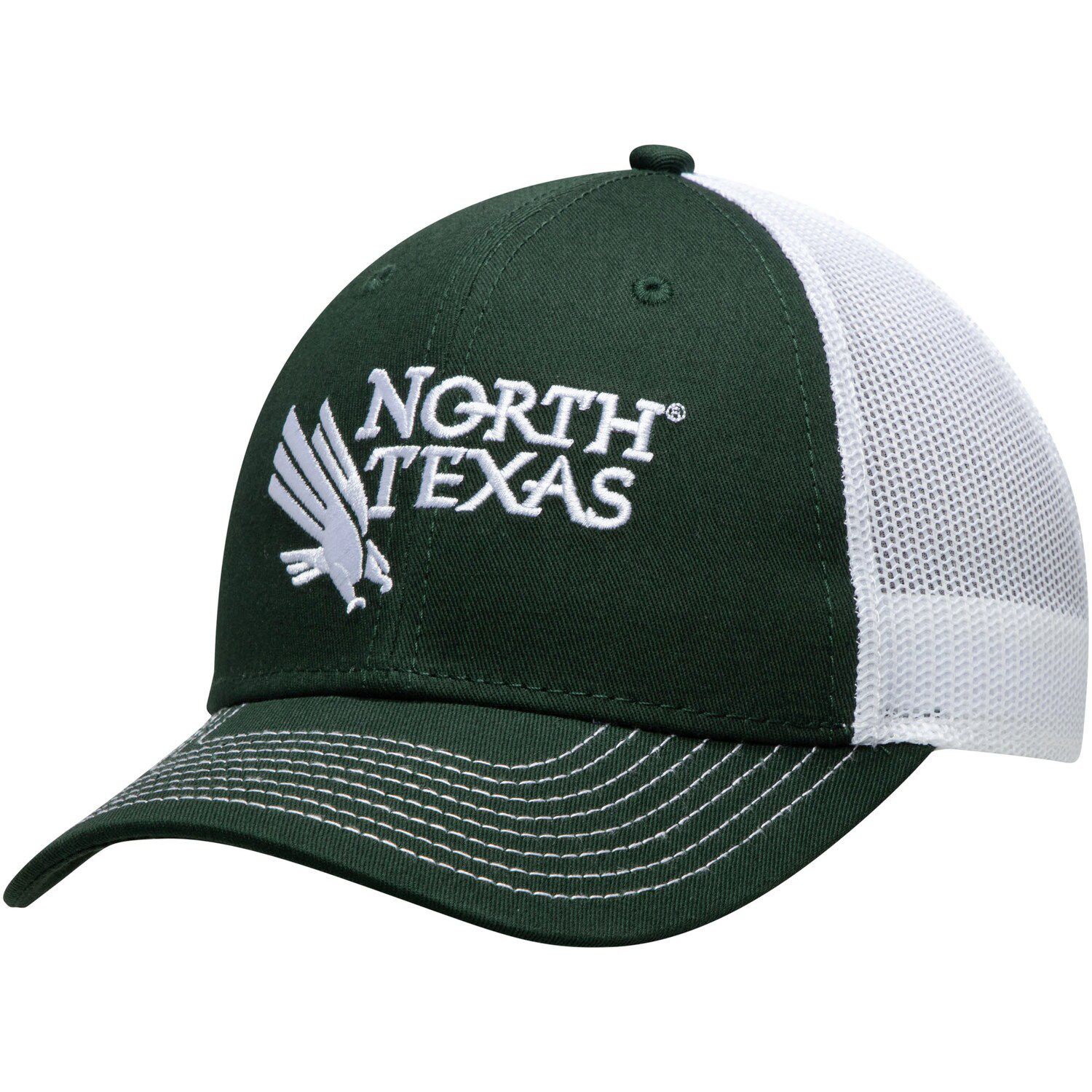 Image for Unbranded Men's The Game Kelly Green North Texas Mean Green Benchmark Trucker Adjustable Snapback Hat at Kohl's.