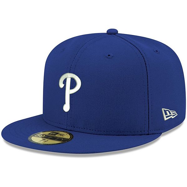 Men's New Era Royal Philadelphia Phillies Logo White 59FIFTY Fitted Hat