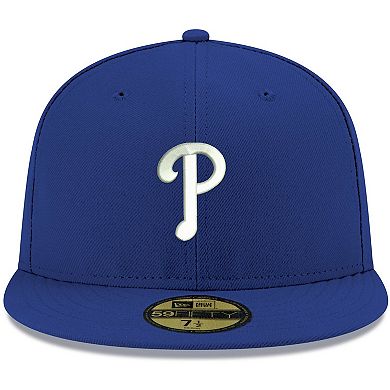 Men's New Era Royal Philadelphia Phillies White Logo 59FIFTY Fitted Hat