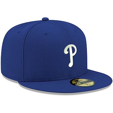 Men's New Era Royal Philadelphia Phillies White Logo 59FIFTY Fitted Hat