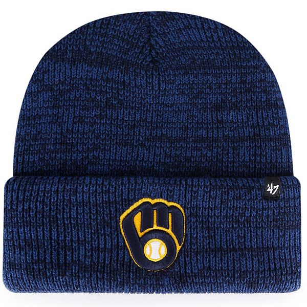 Men's '47 Navy Milwaukee Brewers Brain Freeze Cuffed Knit Hat