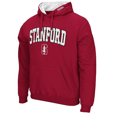 Men's Colosseum Cardinal Stanford Cardinal Arch & Logo 3.0 Pullover Hoodie