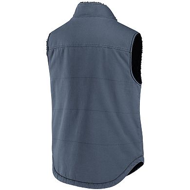 Men's NFL x Darius Rucker Collection by Fanatics College Navy Seattle Seahawks Sherpa-Lined Full-Zip Vest