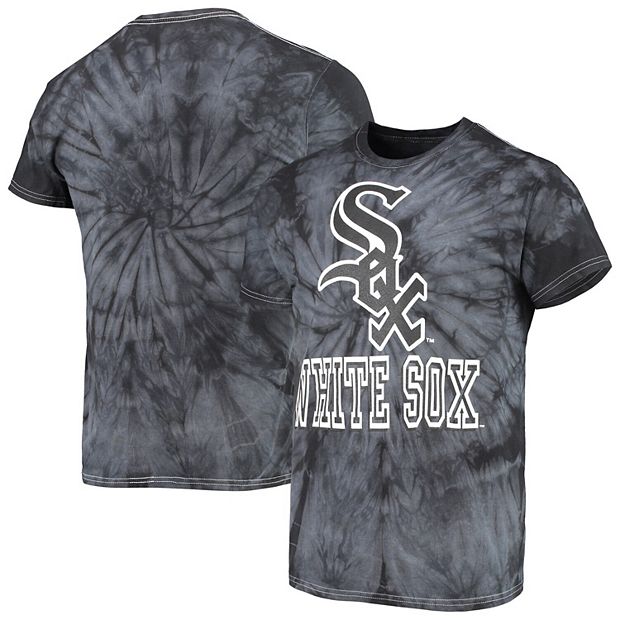 Men's Stitches Black Chicago White Sox Spider Tie-Dye T-Shirt