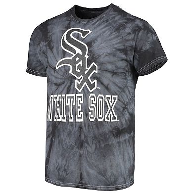 Men's Stitches Black Chicago White Sox Spider Tie-Dye T-Shirt