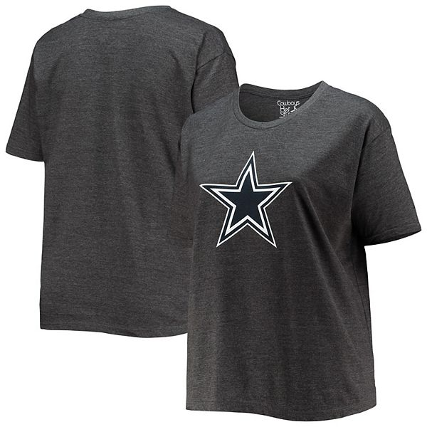 Women's Fanatics Branded White Dallas Cowboys Plus Size Star Scoop Neck T-Shirt