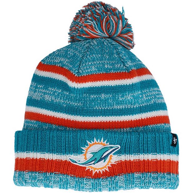 Miami Dolphins Men's 47 Brand Cuffed Pom Knit Hat