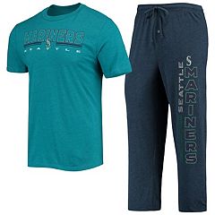 Seattle Mariners Concepts Sport Women's Zest Allover Print Button-Up Shirt  & Shorts Sleep Set - Navy