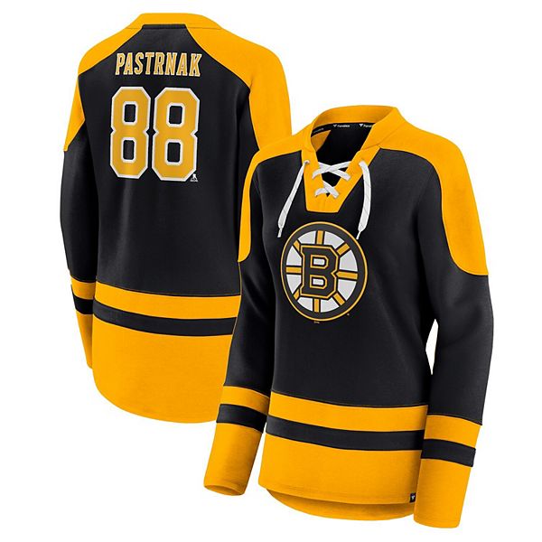 Women's Fanatics Branded David Pastrnak Black/Gold Boston Bruins