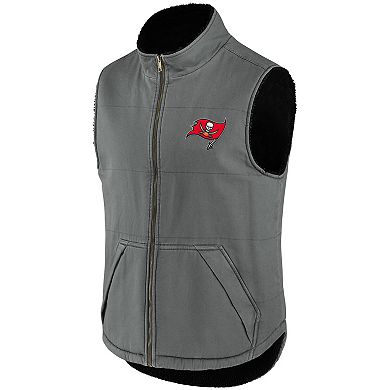 Men's NFL x Darius Rucker Collection by Fanatics Gray Tampa Bay Buccaneers Sherpa-Lined Full-Zip Vest
