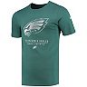 Men's New Era Midnight Green Philadelphia Eagles Combine Authentic Go For It T-Shirt