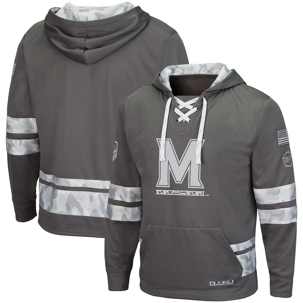 Men's Colosseum Gray Maryland Terrapins OHT Military Appreciation Lace ...