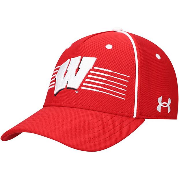 Under Armour Men's Under Armour Red Wisconsin Badgers Blitzing Accent  Iso-Chill Adjustable Hat