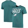 Men's New Era Midnight Green Philadelphia Eagles Combine Authentic Big Stage T-Shirt