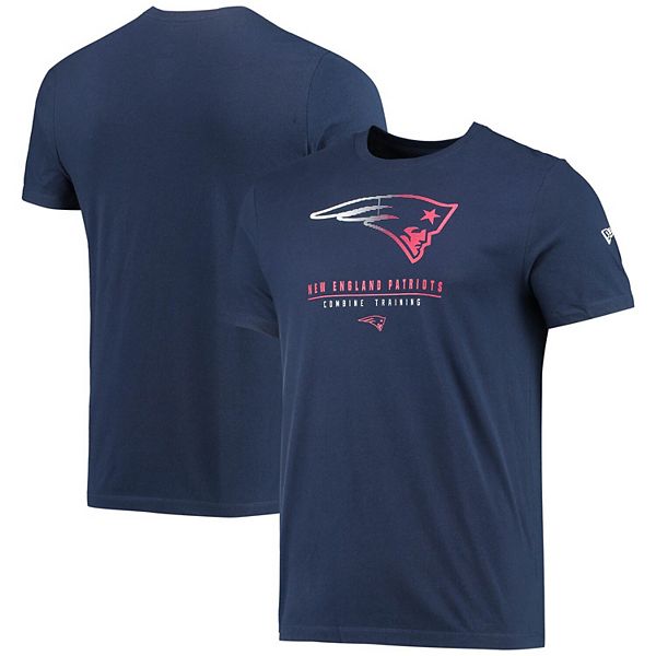 Men's New Era Navy New England Patriots Combine Authentic Go For It T-Shirt