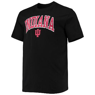 Men's Champion Black Indiana Hoosiers Big & Tall Arch Over Wordmark T-Shirt