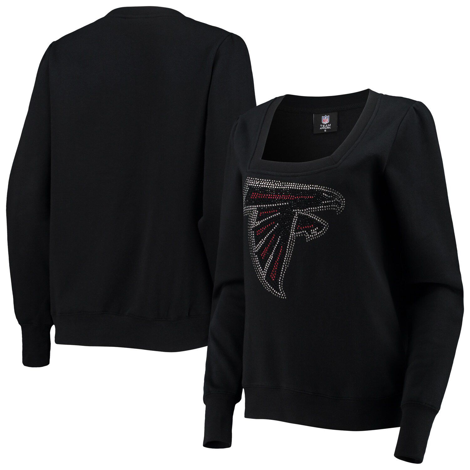 Image for Unbranded Women's Cuce Black Atlanta Falcons Winners Square Neck Pullover Sweatshirt at Kohl's.