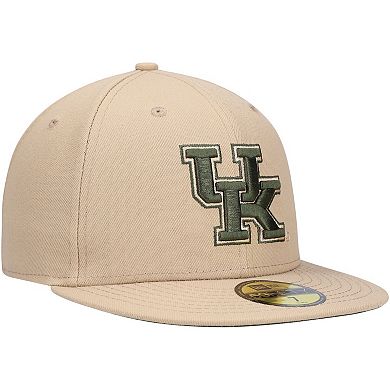 Men's New Era Tan Kentucky Wildcats Camel & Rifle 59FIFTY Fitted Hat