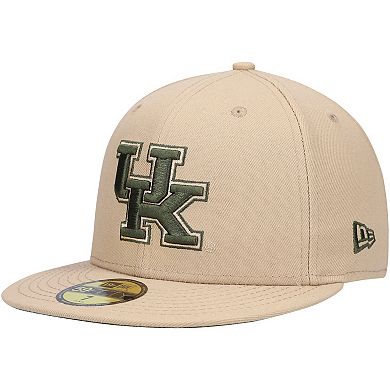 Men's New Era Tan Kentucky Wildcats Camel & Rifle 59FIFTY Fitted Hat