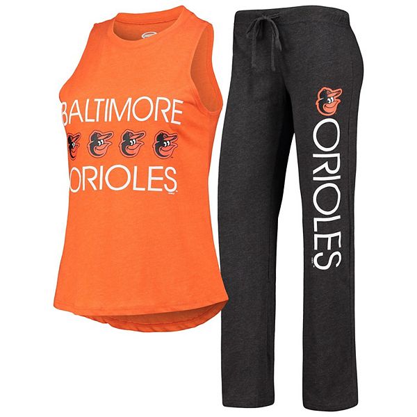 Concepts Sport /orange Baltimore Orioles Wordmark Meter Muscle Tank Top &  Pants Sleep Set At Nordstrom