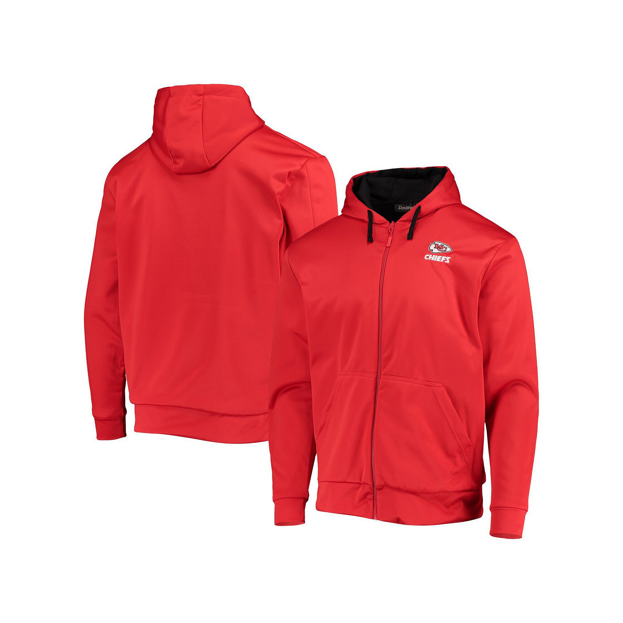 Mens Dunbrooke Red/Black Kansas City Chiefs Apprentice Full-Zip Hoodie, Si