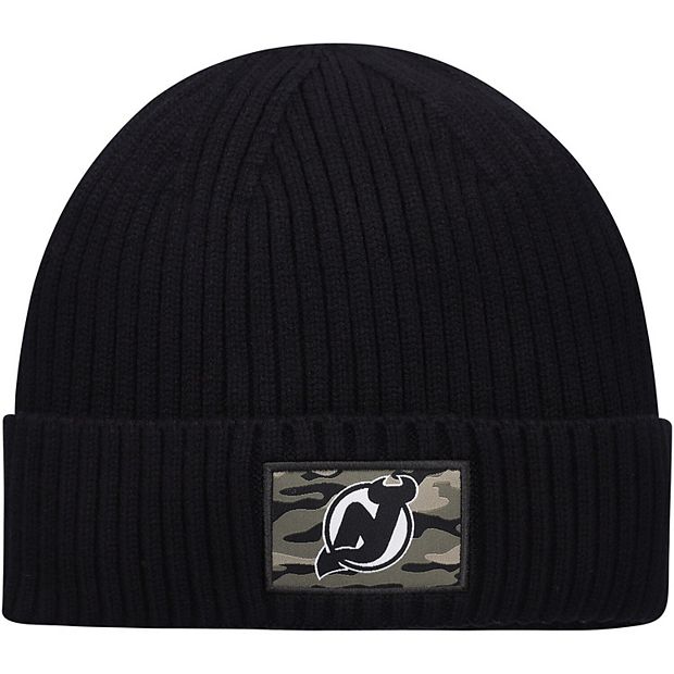 Men's Adidas Black New Jersey Devils Military Appreciation Cuffed Knit Hat