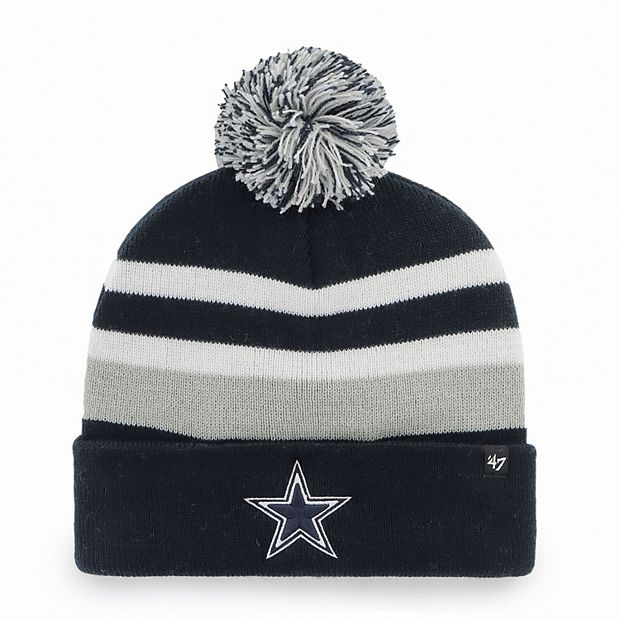 Men's '47 Navy Dallas Cowboys State Line Cuffed Knit Hat with Pom