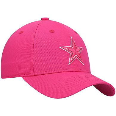 Girls Youth Pink Dallas Cowboys Structured Adjustable Hat