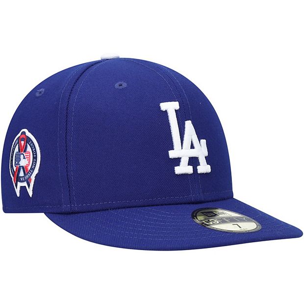 Los Angeles Dodgers METALLIC LOGO SIDE-PATCH Black Fitted Hat