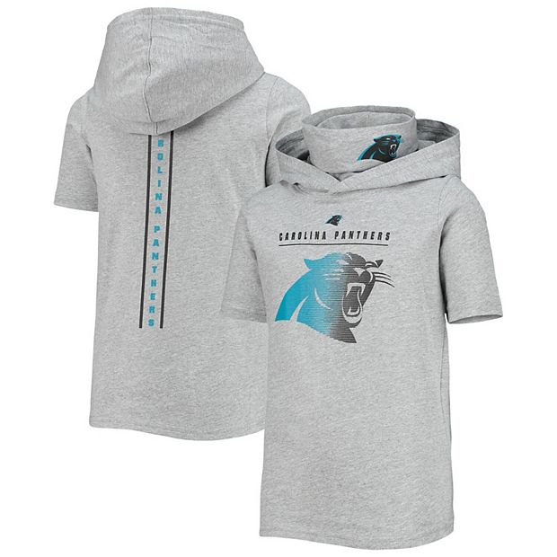 Youth Heathered Gray Carolina Panthers On Guard Hoodie T-Shirt