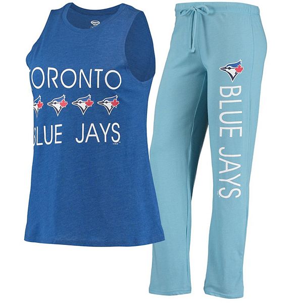 Toronto Blue Jays Concepts Sport Women's Satellite Muscle Tank Top & Pants  Sleep Set - Royal/Heathered Powder Blue