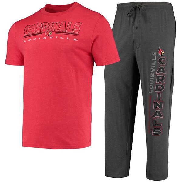 College Concepts LLC Louisville Cardinals Red Flurry Matching Set Sleep Pants, Red, 92% COTTON/8% SPANDEX, Size M, Rally House