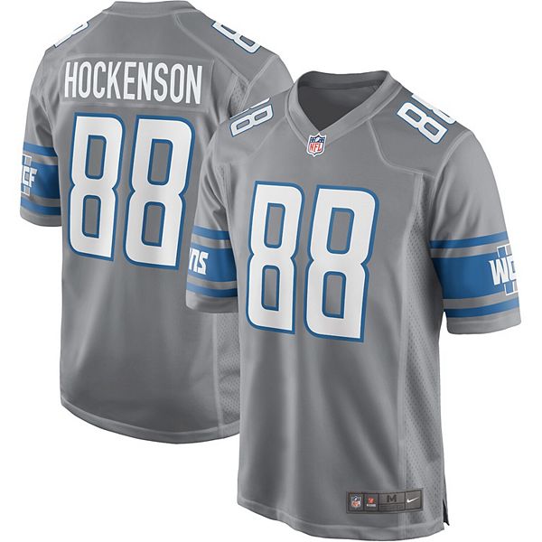 Youth Nike T.J. Hockenson Silver Detroit Lions Team Game Jersey